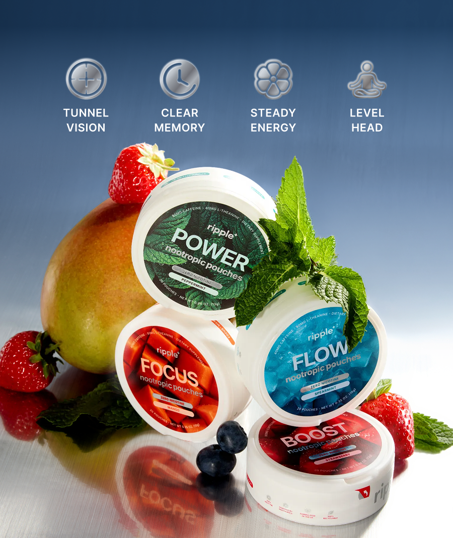 ripple⁺ nootropic pouches