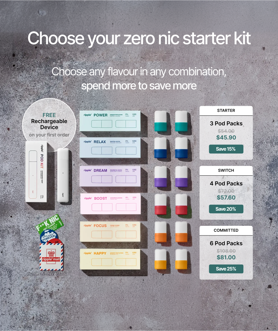 Choose your zero nic starter kit - spend more to save more