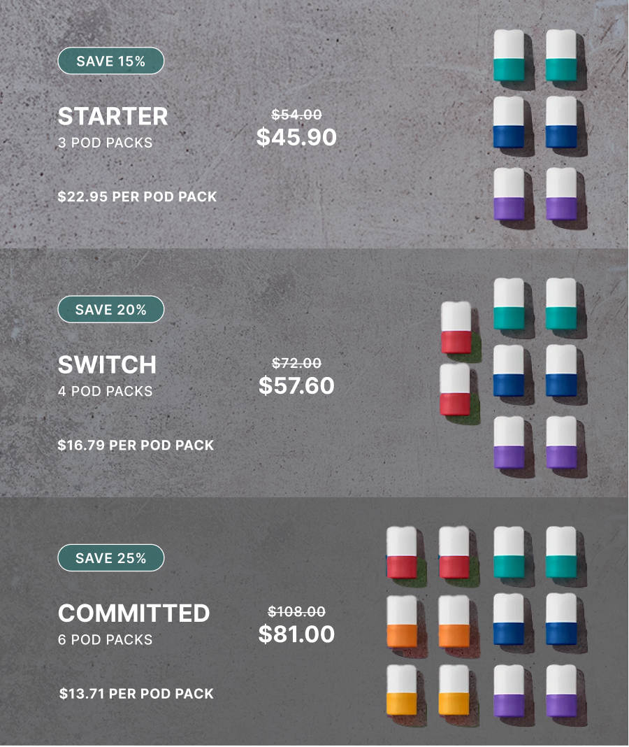 Starter, Switch and Committed plan prices